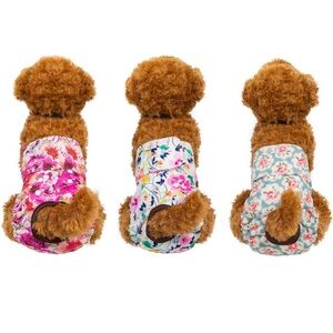 CuteBone Reusable Dog Diapers -3 Pack Floral -Size XL. MSRP $32.99